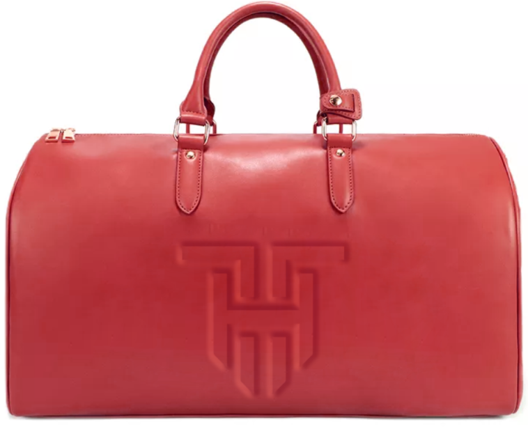 " Vitality " - Leather Travel Duffle Bag - Image 3